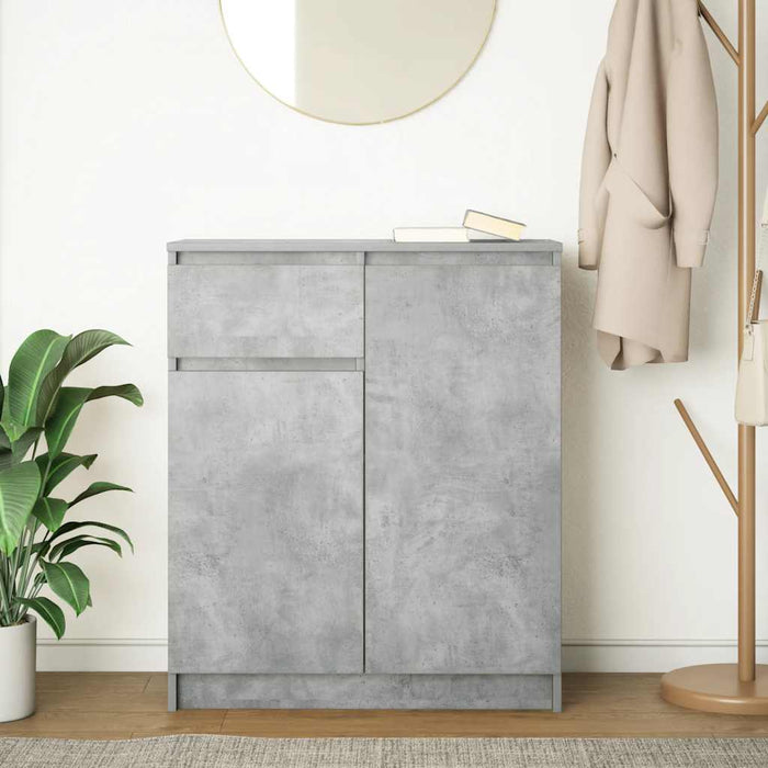 Bufetă cu sertar Gri Beton 71x35x84 cm Lemn prelucrat - WALTI WALTI