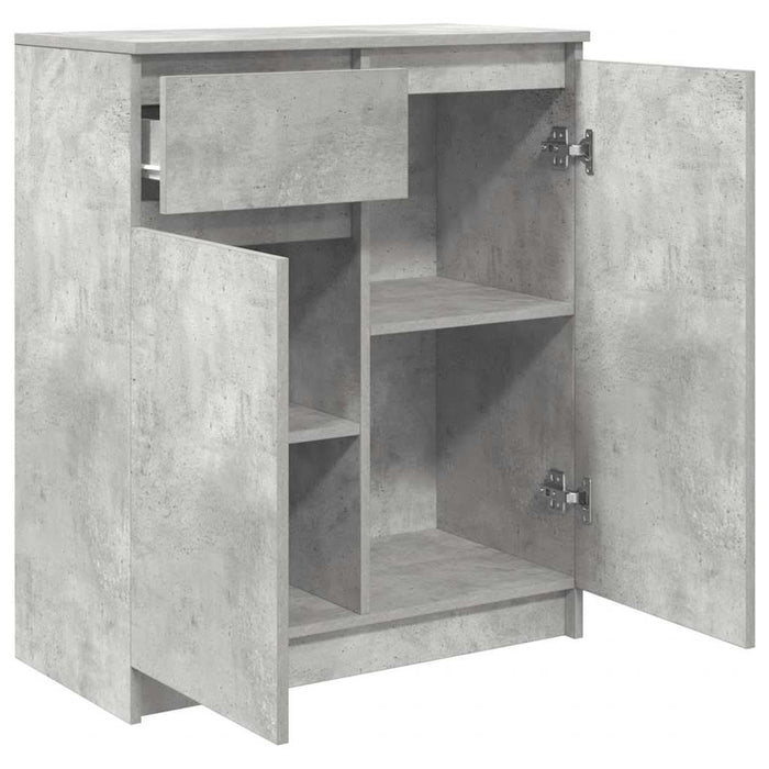 Bufetă cu sertar Gri Beton 71x35x84 cm Lemn prelucrat - WALTI WALTI