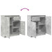 Bufetă cu sertar Gri Beton 71x35x84 cm Lemn prelucrat - WALTI WALTI