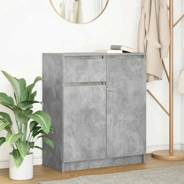 Bufetă cu sertar Gri Beton 71x35x84 cm Lemn prelucrat - WALTI WALTI