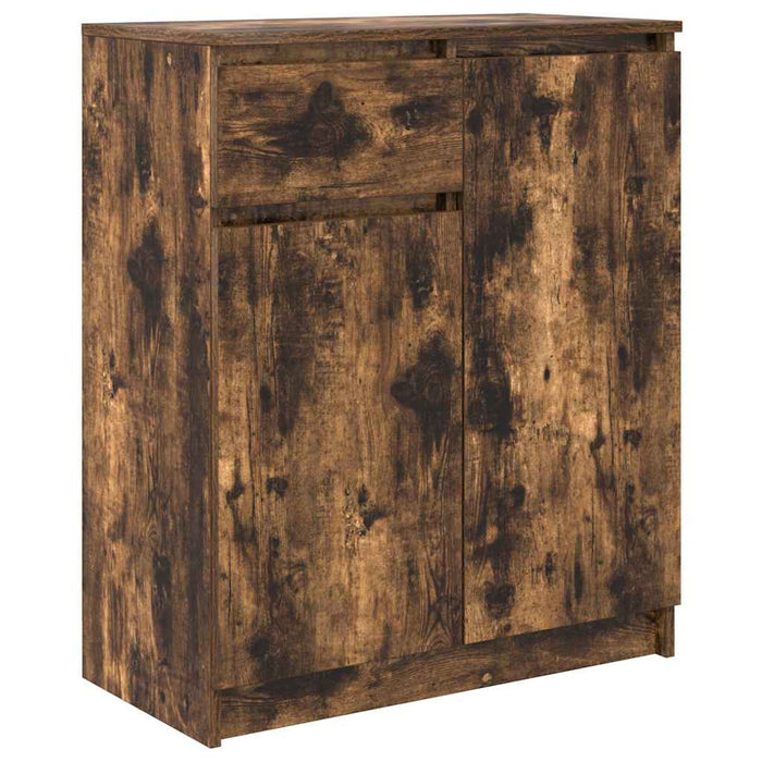 Bufetă cu sertar stejar afumat 71x35x84 cm lemn de stratificat - WALTI WALTI