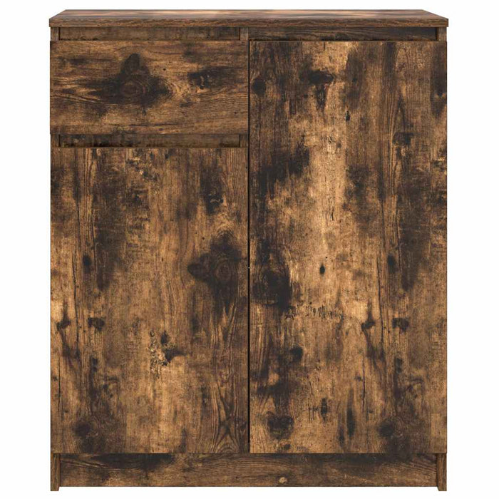 Bufetă cu sertar stejar afumat 71x35x84 cm lemn de stratificat - WALTI WALTI
