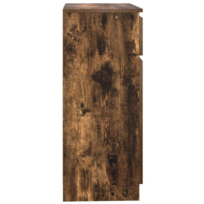 Bufetă cu sertar stejar afumat 71x35x84 cm lemn de stratificat - WALTI WALTI