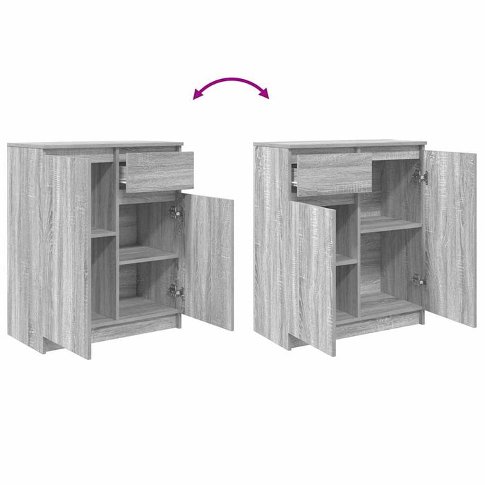 Bufetă cu sertar Gri Sonoma 71x35x84 cm Lemn prelucrat - WALTI WALTI