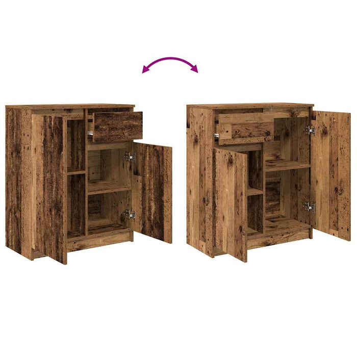 Bufetă cu sertar Lemn vechi 71x35x84 cm Lemn prelucrat - WALTI WALTI