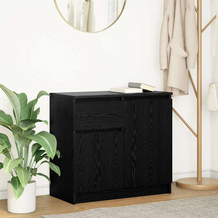 Bufetă cu sertar Stejar negru 71x35x65 cm Lemn prelucrat - WALTI WALTI