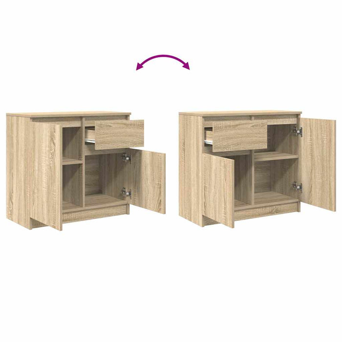 Bufetă cu sertar Stejar Sonoma 71x35x65 cm Lemn prelucrat - WALTI WALTI