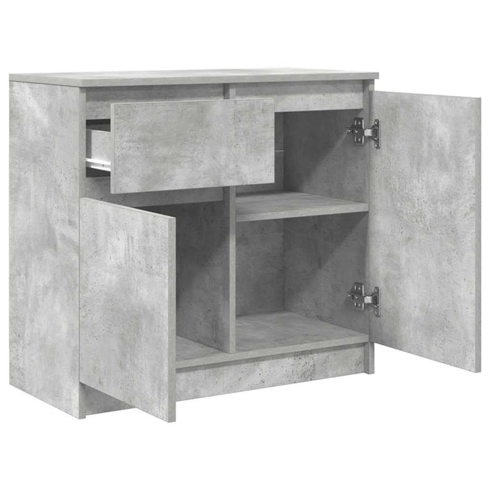 Bufetă cu sertar Gri beton 71x35x65 cm Lemn prelucrat - WALTI WALTI