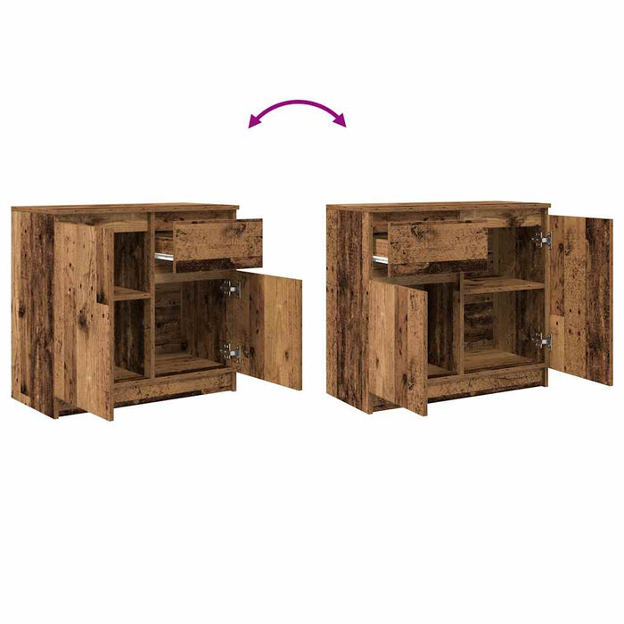 Bufetă cu sertar Lemn vechi 71x35x65 cm Lemn prelucrat - WALTI WALTI