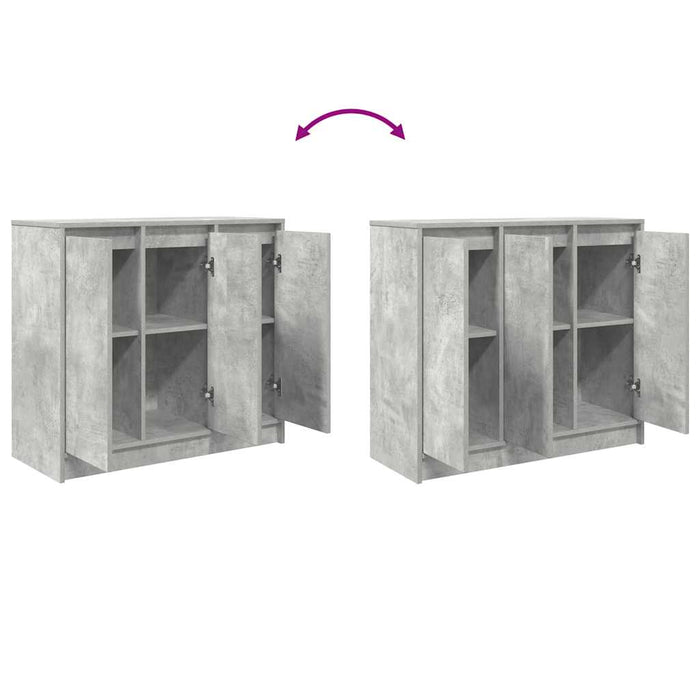 Bufetă Gri Beton 85x34x76 cm Lemn prelucrat - WALTI WALTI