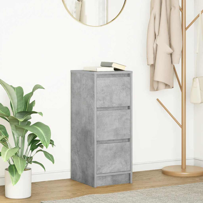 Bufetă Gri Beton 29,5x34x76 cm Lemn prelucrat - WALTI WALTI