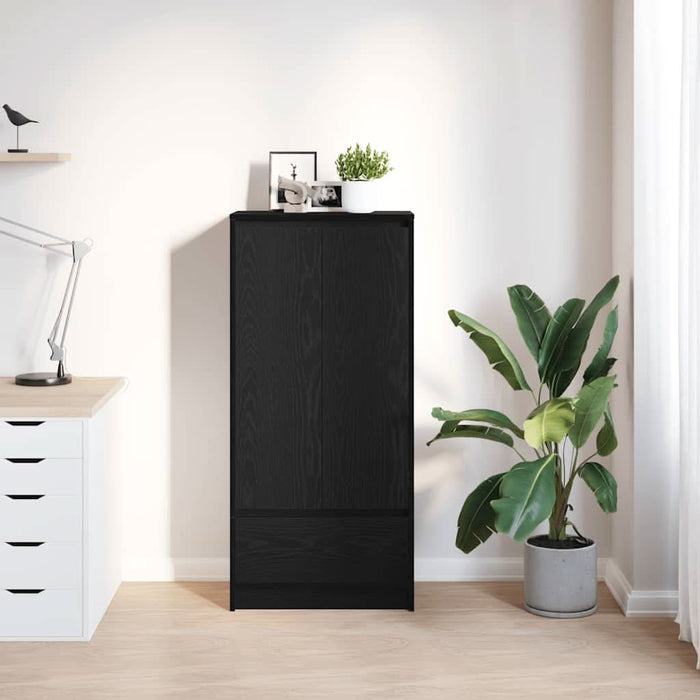 Dulap cu sertar stejar negru 55,5x34x119,5 cm lemn prelucrat - WALTI WALTI