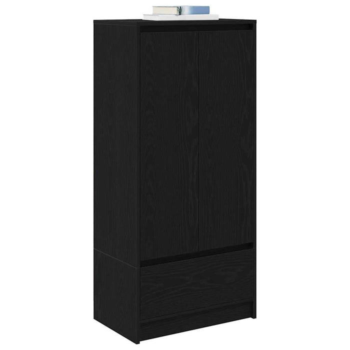 Dulap cu sertar stejar negru 55,5x34x119,5 cm lemn prelucrat - WALTI WALTI