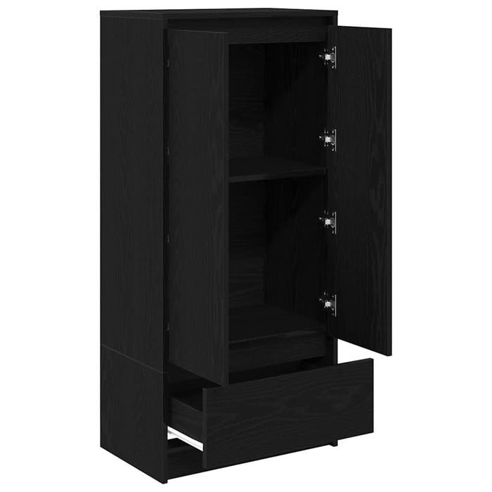 Dulap cu sertar stejar negru 55,5x34x119,5 cm lemn prelucrat - WALTI WALTI