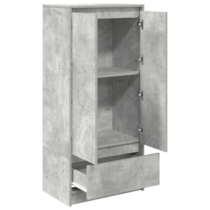 Dulap cu sertar Beton Gri 55,5x34x119,5 cm Lemn prelucrat - WALTI WALTI