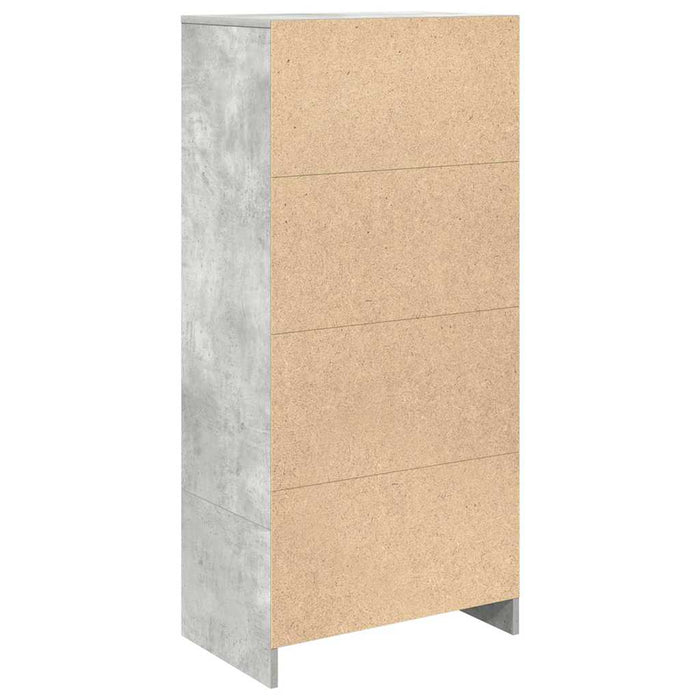 Dulap cu sertar Beton Gri 55,5x34x119,5 cm Lemn prelucrat - WALTI WALTI