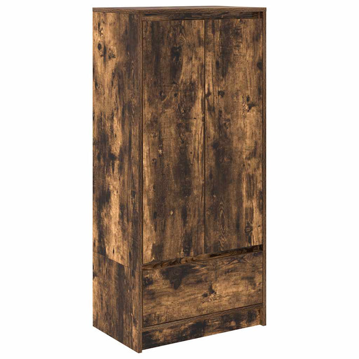 Dulap cu sertar stejar afumat 55,5x34x119,5 cm Lemn prelucrat - WALTI WALTI