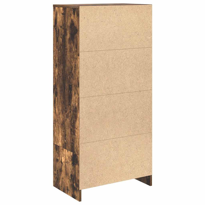 Dulap cu sertar stejar afumat 55,5x34x119,5 cm Lemn prelucrat - WALTI WALTI
