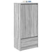 Dulap cu sertar Gri Sonoma 55,5x34x119,5 cm Lemn prelucrat - WALTI WALTI