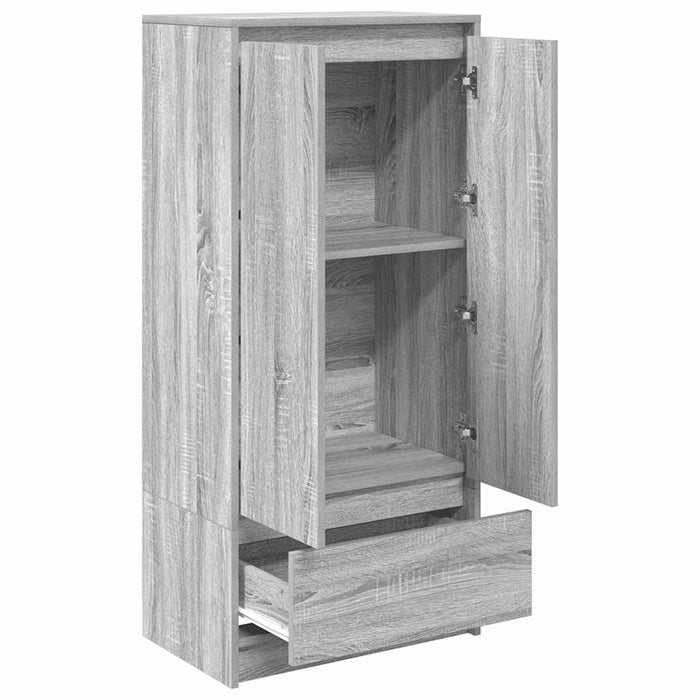 Dulap cu sertar Gri Sonoma 55,5x34x119,5 cm Lemn prelucrat - WALTI WALTI