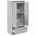 Dulap cu sertar Gri Sonoma 55,5x34x119,5 cm Lemn prelucrat - WALTI WALTI