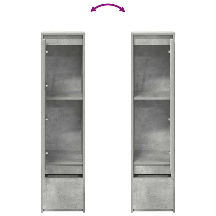 Dulapuri gri beton 29,5x34x119,5 cm Lemn prelucrat - WALTI WALTI