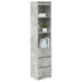 Tablou beton gri 37,5x35x180 cm Lemn prelucrat - WALTI WALTI