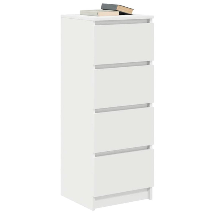 Bufetă albă 37,5x35x99 cm din lemn prelucrat - WALTI WALTI