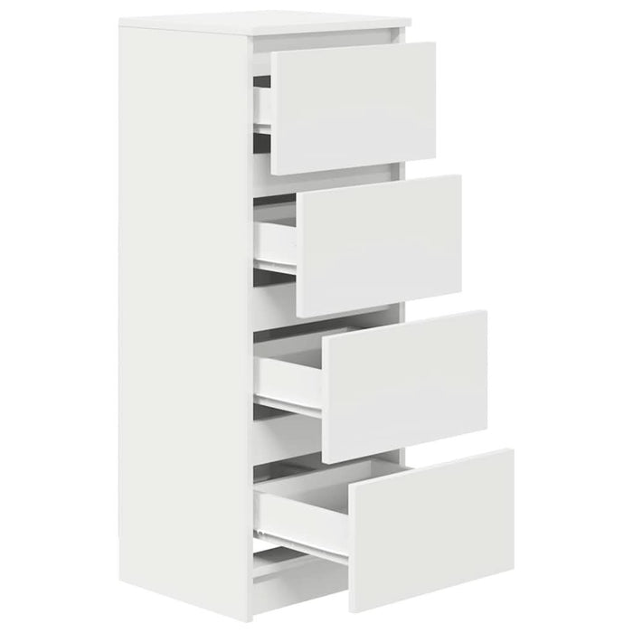 Bufetă albă 37,5x35x99 cm din lemn prelucrat - WALTI WALTI