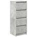 Bufetă Gri Beton 37,5x35x99 cm Lemn prelucrat - WALTI WALTI