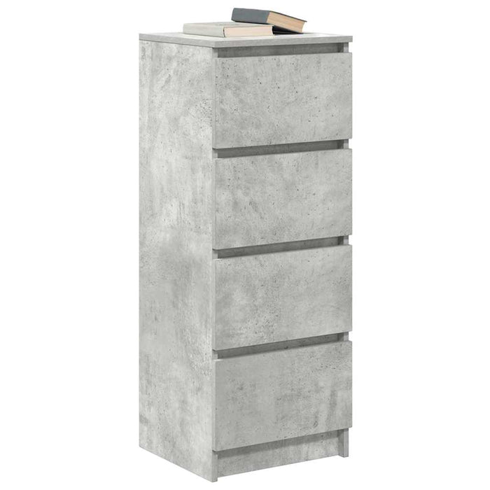 Bufetă Gri Beton 37,5x35x99 cm Lemn prelucrat - WALTI WALTI