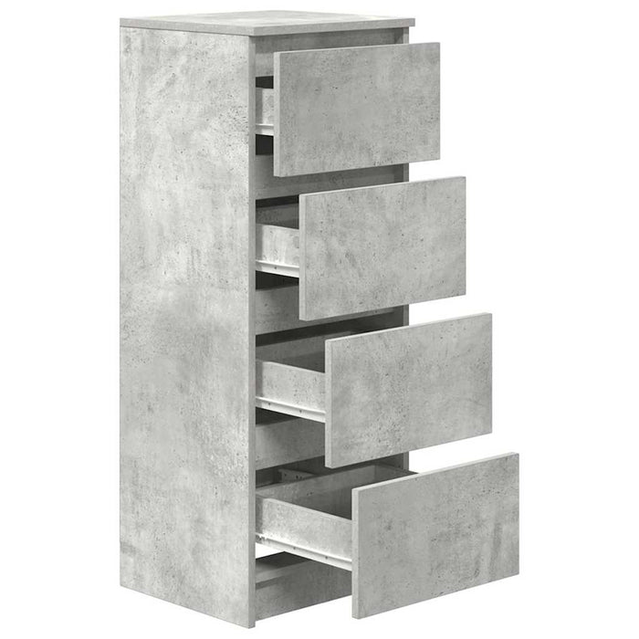 Bufetă Gri Beton 37,5x35x99 cm Lemn prelucrat - WALTI WALTI