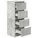 Bufetă Gri Beton 37,5x35x99 cm Lemn prelucrat - WALTI WALTI