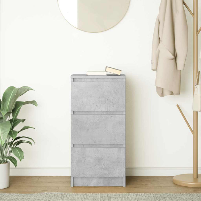 Bufetă Gri Beton 37,5x35x76 cm Lemn prelucrat - WALTI WALTI