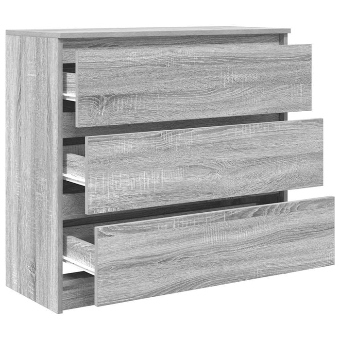 Bufetă gri Sonoma 80x35x76 cm Lemn prelucrat - WALTI WALTI
