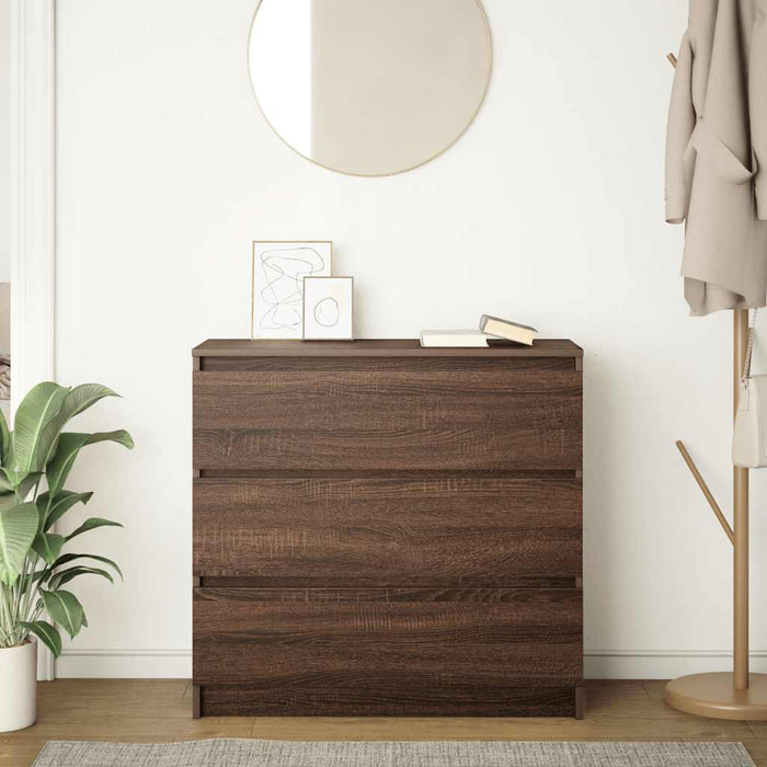 Bufetă Stejar maro 80x35x76 cm Lemn prelucrat WALTI