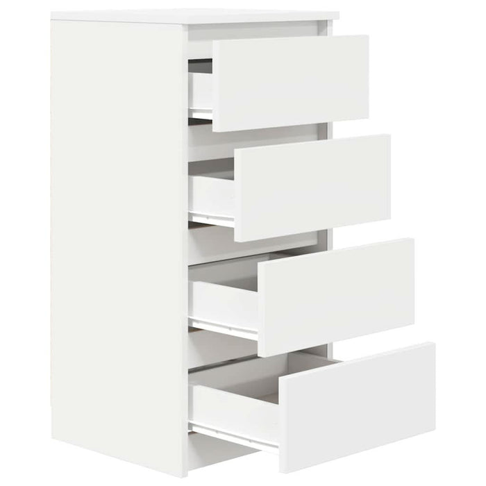 Bufetă albă 37,5x35x76 cm din lemn prelucrat - WALTI WALTI