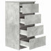 Bufetă Gri Beton 37,5x35x76 cm Lemn prelucrat - WALTI WALTI