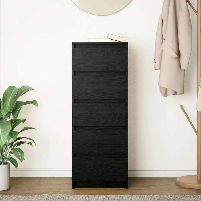 Bufetă cu sertare Stejar negru 37,5x35x99 cm Lemn prelucrat - WALTI WALTI