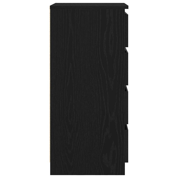 Bufetă cu sertare Stejar negru 37,5x35x99 cm Lemn prelucrat - WALTI WALTI