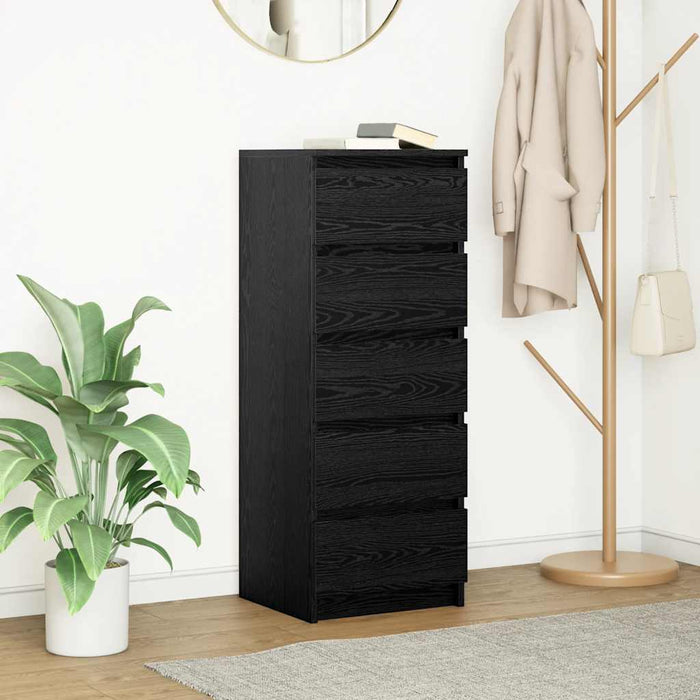 Bufetă cu sertare Stejar negru 37,5x35x99 cm Lemn prelucrat - WALTI WALTI