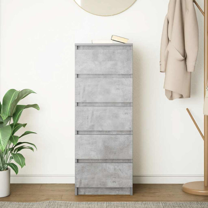 Bufetă cu sertare Gri beton 37,5x35x99 cm Lemn prelucrat - WALTI WALTI