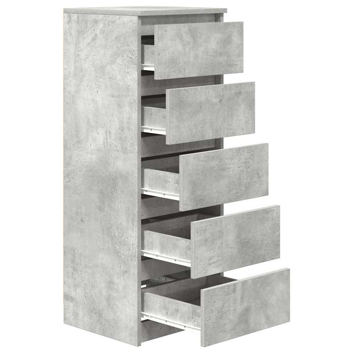 Bufetă cu sertare Gri beton 37,5x35x99 cm Lemn prelucrat - WALTI WALTI