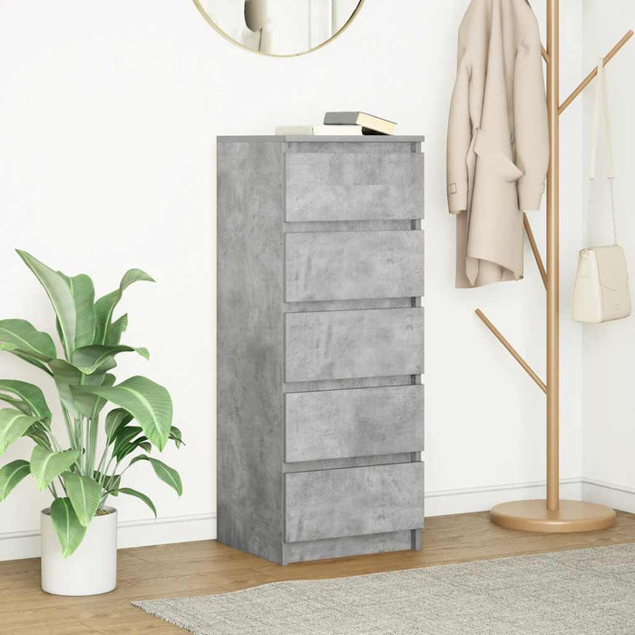 Bufetă cu sertare Gri beton 37,5x35x99 cm Lemn prelucrat - WALTI WALTI