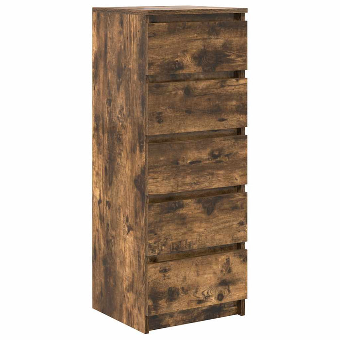 Bufetă cu sertare Stejar afumat 37,5x35x99 cm Lemn prelucrat - WALTI WALTI