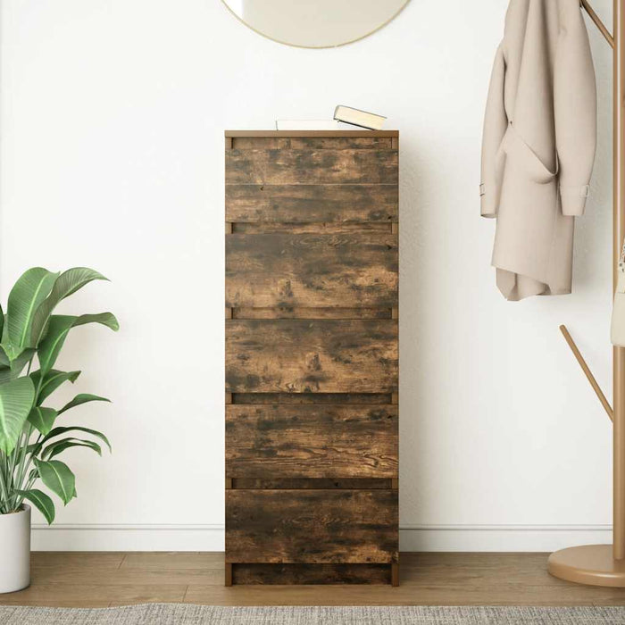 Bufetă cu sertare Stejar afumat 37,5x35x99 cm Lemn prelucrat - WALTI WALTI