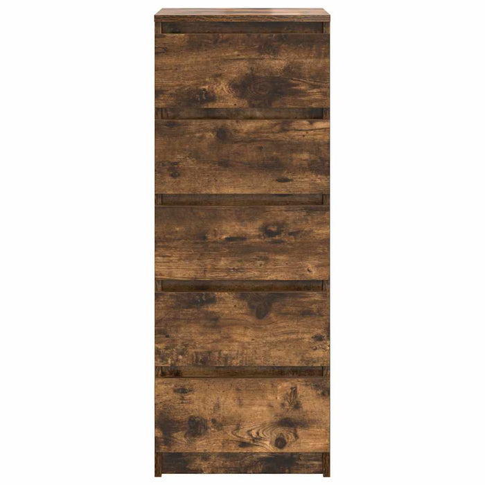 Bufetă cu sertare Stejar afumat 37,5x35x99 cm Lemn prelucrat - WALTI WALTI