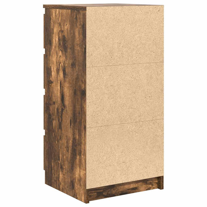 Bufetă cu sertare Stejar afumat 37,5x35x99 cm Lemn prelucrat - WALTI WALTI