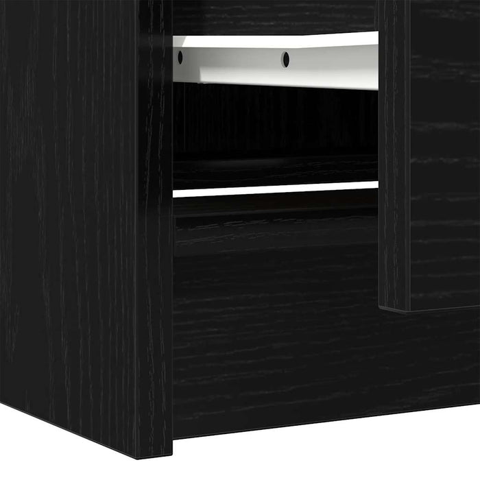 Dulap TV negru 40x35x54 cm din lemn prelucrat - WALTI WALTI