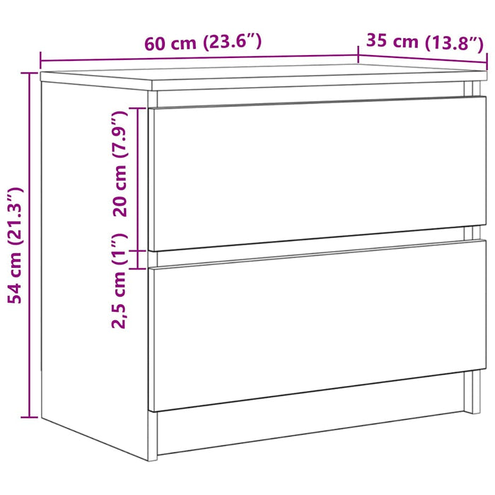 Dulap TV, alb, 60x35x54 cm, lemn prelucrat - WALTI WALTI